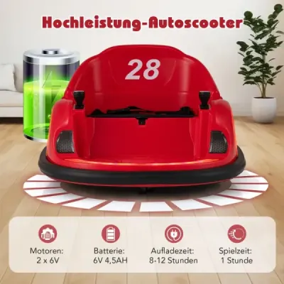 Dětské elektrické odrážedlo s blikajícími LED světly červené barvy