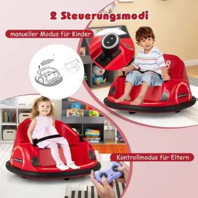 Dětské elektrické odrážedlo s blikajícími LED světly červené barvy