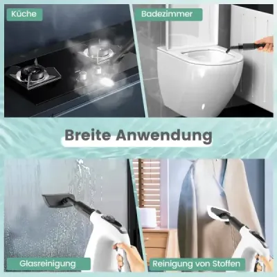 1500W parní čistič s nádrží o objemu 400 ML Teplota až 125 ℃ Ruční parní čistič šedý