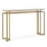 Konzolový stolek 120 cm s deskou z umělého mramoru a geometrickým kovovým rámem Předsíňový stolek Golden