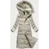 Dámská prošívaná dlouhá zimní bunda Libland light beige (7767)