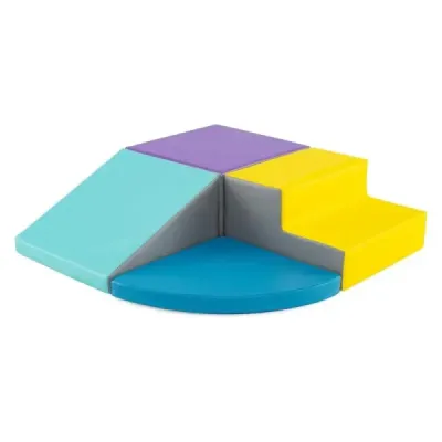 4 TLG. Pěnové stavební bloky pro skotačení a lezení Obří stavební bloky Velké stavební bloky Modrá + fialová barva