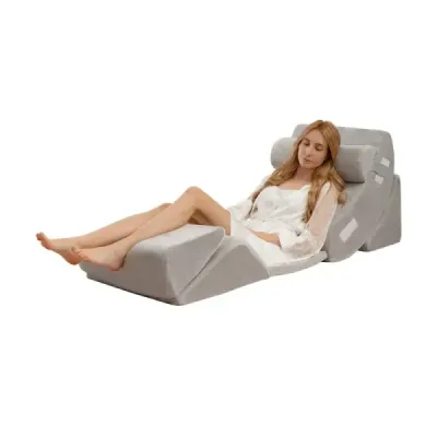 Sada klínových polštářů 6dílná sada klínových polštářů s úlevou od bolesti krku a nohou Grey