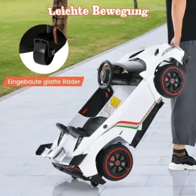 Dětské elektrické auto Lamborghini s dálkovým ovládáním a LED světlomety a klaksonem a hudbou Dětské auto růžové