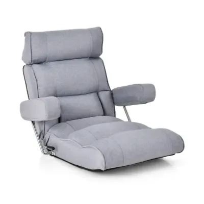Podlahové křeslo rozkládací bond sofa s nastavitelným opěradlem 80 x 72 x 75 cm šedá Podlahové křeslo rozkládací bond sofa s nastavitelným opěradlem 80 x 72 x 75 cm šedá