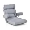 Podlahové křeslo rozkládací bond sofa s nastavitelným opěradlem 80 x 72 x 75 cm šedá