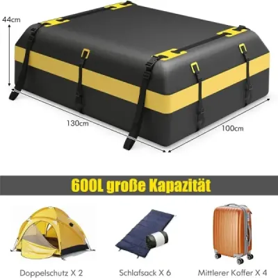 Střešní box pro různé typy vozidel s protiskluzovou podložkou Zámek na zavazadla Zesílené popruhy Háčky na dveře a taška