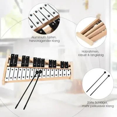 27 not xylofon se 2 paličkami a taškou na přenášení zvonkohra ruční perkuse percussion