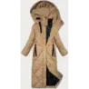 Dámská zimní bunda pod kolena J Style camel (5M3232-84)