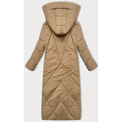 Dámská zimní bunda pod kolena J Style camel (5M3232-84)