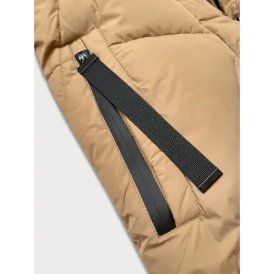 Dámská zimní bunda pod kolena J Style camel (5M3232-84)
