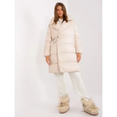 Lehká dámská zimní bunda MODA8310 světle béžová