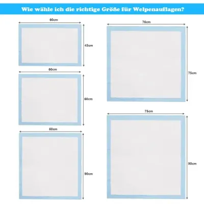 Podložka pro výcvik psů 75 x 75 cm Hygienická podložka pro štěňata 150 kusů