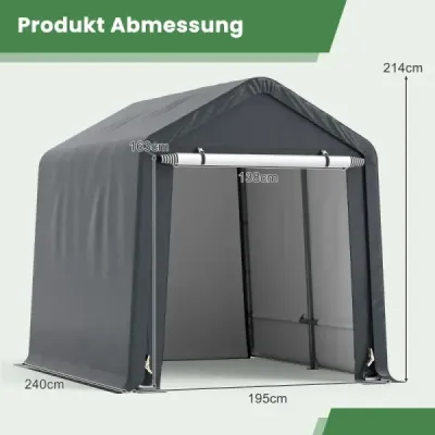 Přístřešek na vybavení Přístřešek na kola Přístřešek na vybavení Stanová garáž Garážový stan Skladovací stan 195 x 240 x 214 cm