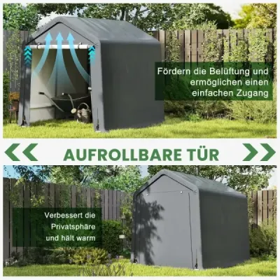 Přístřešek na vybavení Přístřešek na kola Přístřešek na vybavení Stanová garáž Garážový stan Skladovací stan 195 x 240 x 214 cm