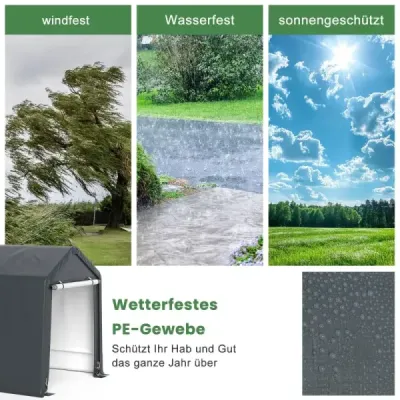 Přístřešek na vybavení Přístřešek na kola Přístřešek na vybavení Stanová garáž Garážový stan Skladovací stan 195 x 240 x 214 cm