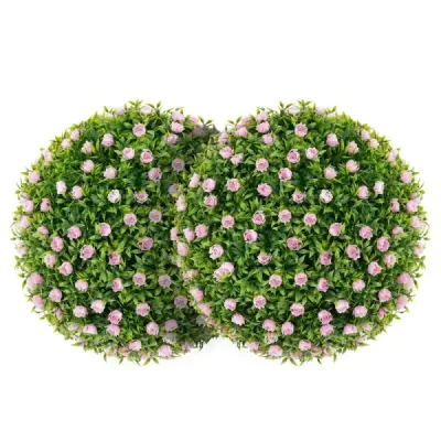 2 zimostrázové koule dekorativní koule odolné vůči UV záření topiary umělá rostlina dekorativní rostlina Ø37 cm