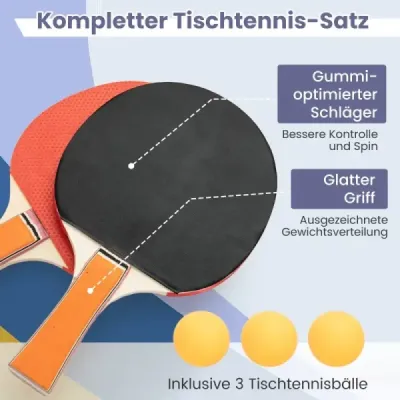 Přenosný stůl na stolní tenis se síťkou a 2 pálkami a 3 míčky Mini stůl na stolní tenis