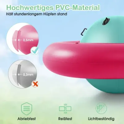 Nafukovací kopulovitá houpačka pro děti 223 cm velká dětská houpačka na rolování Růžová + zelená