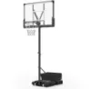 Outdoorový basketbalový koš se stojanem a zátěžovou taškou a basketbalovým stojanem se 2 sítěmi