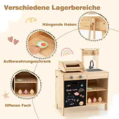 Dřevěná herní sada na gril s kuchyňským setem Play Food & Grill Tools & Accessories Dřevěná herní sada na gril s kuchyňským setem Play Food & Grill Tools & Accessories