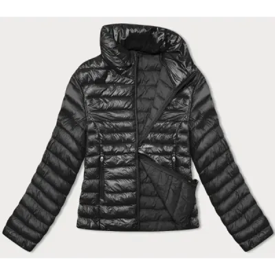 Pikowana kurtka damska ze stójką J Style czarna (16M9130-392)