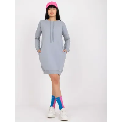 Šedé minišaty (MODA006)