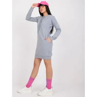 Šedé minišaty (MODA006)