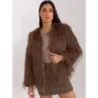 Hnědá kožešinová bunda (2359)