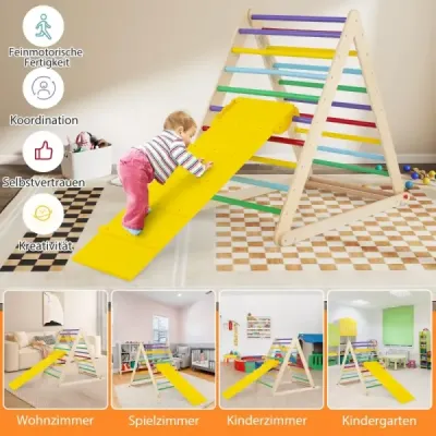 Lezecký trojúhelník s žebříkem Skládací prolézačka Příčkový trojúhelník pro rozvoj Colorful