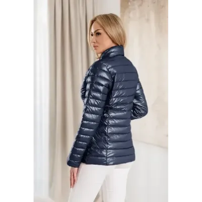 Prošívaná dámská přechodná bunda MODA9110 tmavě modrá