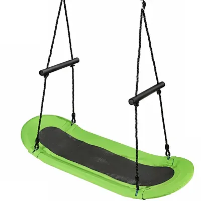 Houpačka hnízdo dětská houpačka na strom s 100-180cm nastavitelným provazem závěsná houpačka zelená 123x45cm