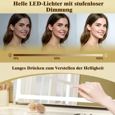 Make-up zrcadlo s osvětlením velké make-up zrcadlo s 10x zvětšením bílé barvy