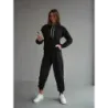 Súprava mikiny s golierom a tepláky MODA82162 černá