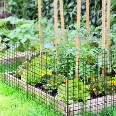 5 kusů Dekorativní kovový zahradní plot Plot do krajiny 98 cm vysoký Černá barva