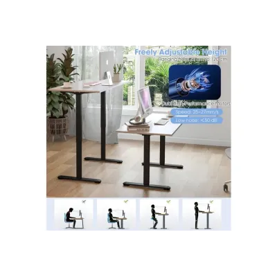 Elektrický dvoumotorový rám stolu Výškově nastavitelný rám stolu 109-151 x 59 x 70-120 cm Černá barva