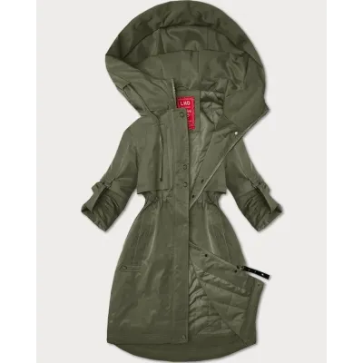 Dámská bunda s ohrnutými rukávy LHD MODA4591 olivová