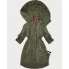 Dámská bunda s ohrnutými rukávy LHD MODA4591 olivová