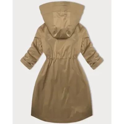 Dámská bunda s ohrnutými rukávy LHD MODA4591 béžová