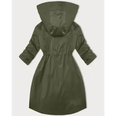 Dámská bunda s ohrnutými rukávy LHD MODA4591 olivová