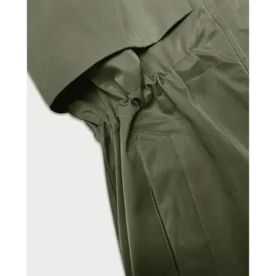 Dámská bunda s ohrnutými rukávy LHD MODA4591 olivová