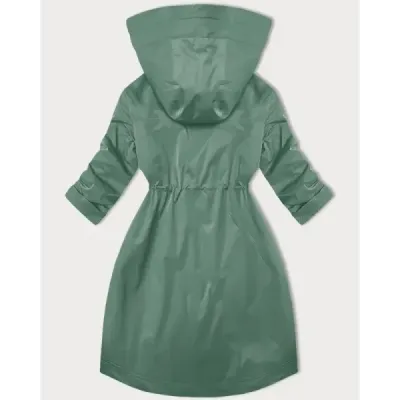 Dámská bunda s ohrnutými rukávy LHD MODA4591 zelená