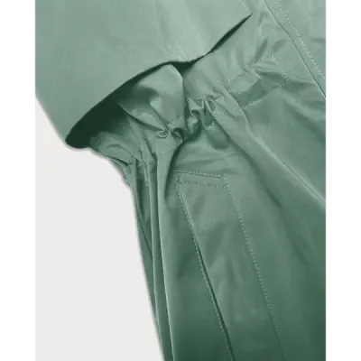 Dámská bunda s ohrnutými rukávy LHD MODA4591 zelená