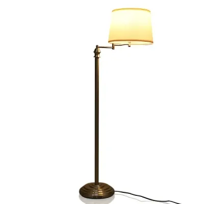 Stojací lampa Stojací lampa s podstavcem a stínidlem na čtení 35,5 x 152 cm Béžová barva