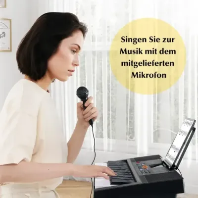 Klávesové piano pro začátečníky s 61 klávesami Digitální piano s 300 tóny