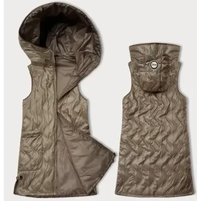 Dámská vesta s prošíváním S'West MODA8348BIG světle camel
