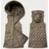 Dámská vesta s prošíváním S'West MODA8348BIG světle camel