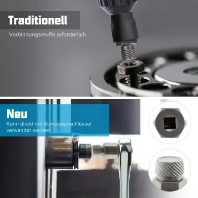 Costway 27-teiliges Schraubenausdreher Set mit Kasten Profi Linksausdreher Set Bolzenausdreher Set Orange