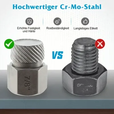 Costway 27-teiliges Schraubenausdreher Set mit Kasten Profi Linksausdreher Set Bolzenausdreher Set Orange