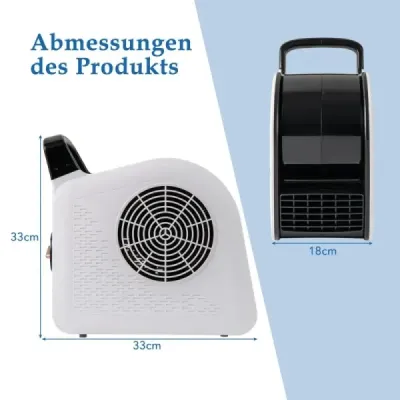 Podlahový foukač 130W 3 rychlosti & 185° otočná hlava foukací stroj pro sušení a větrání